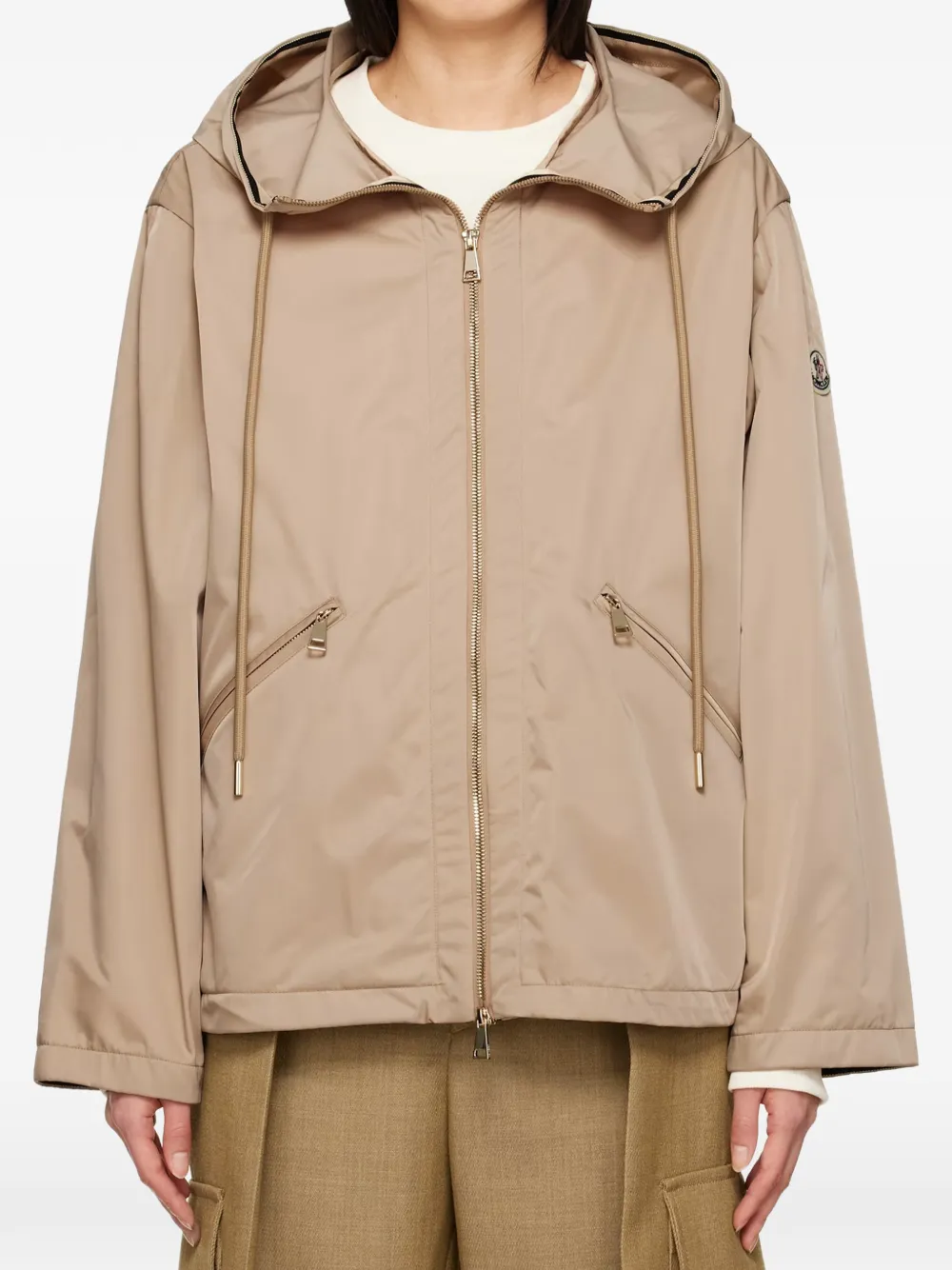 Moncler Cassiopea jack met capuchon en rits Beige