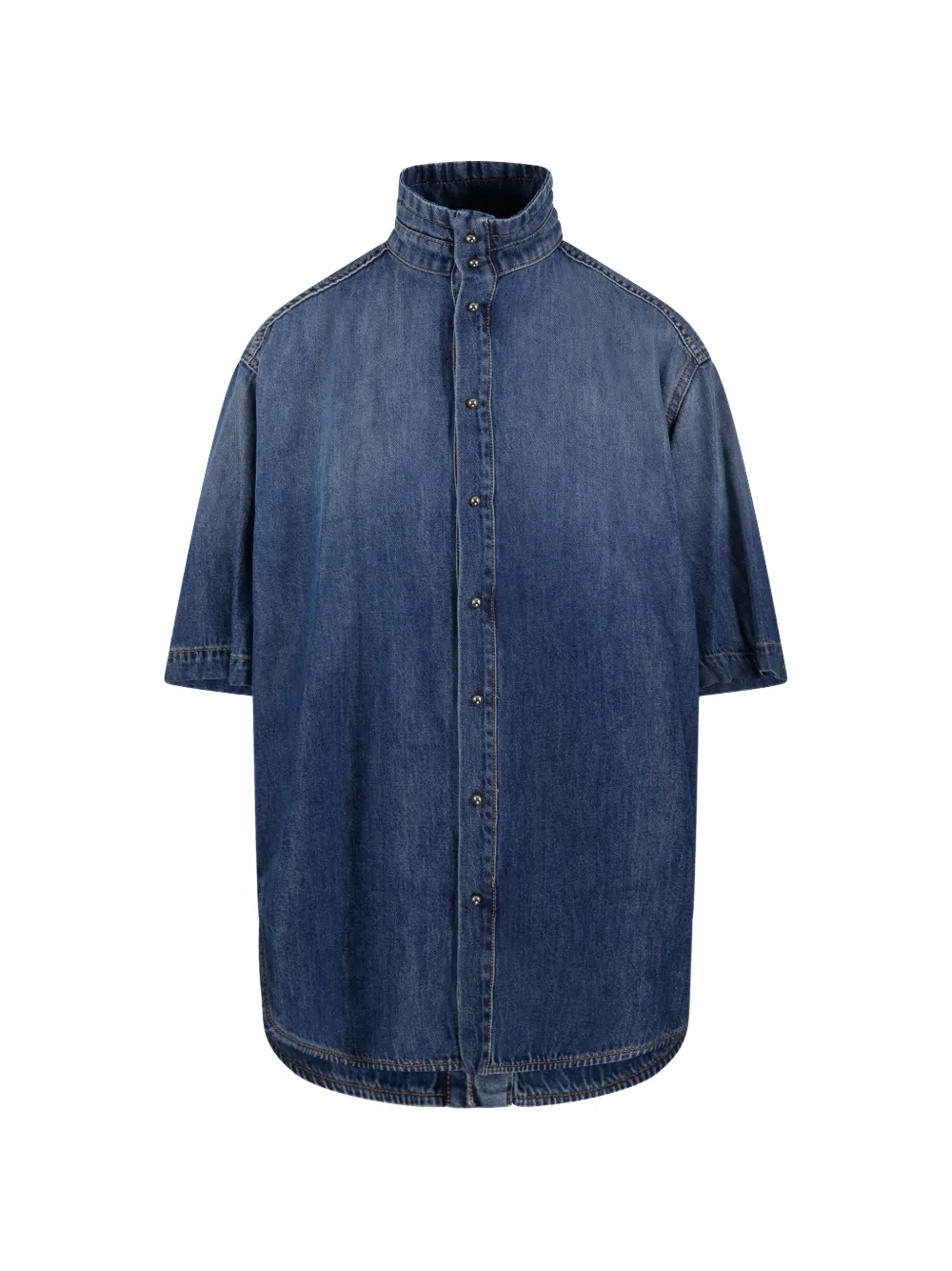 Darkpark Button Slate Shirt In Blue