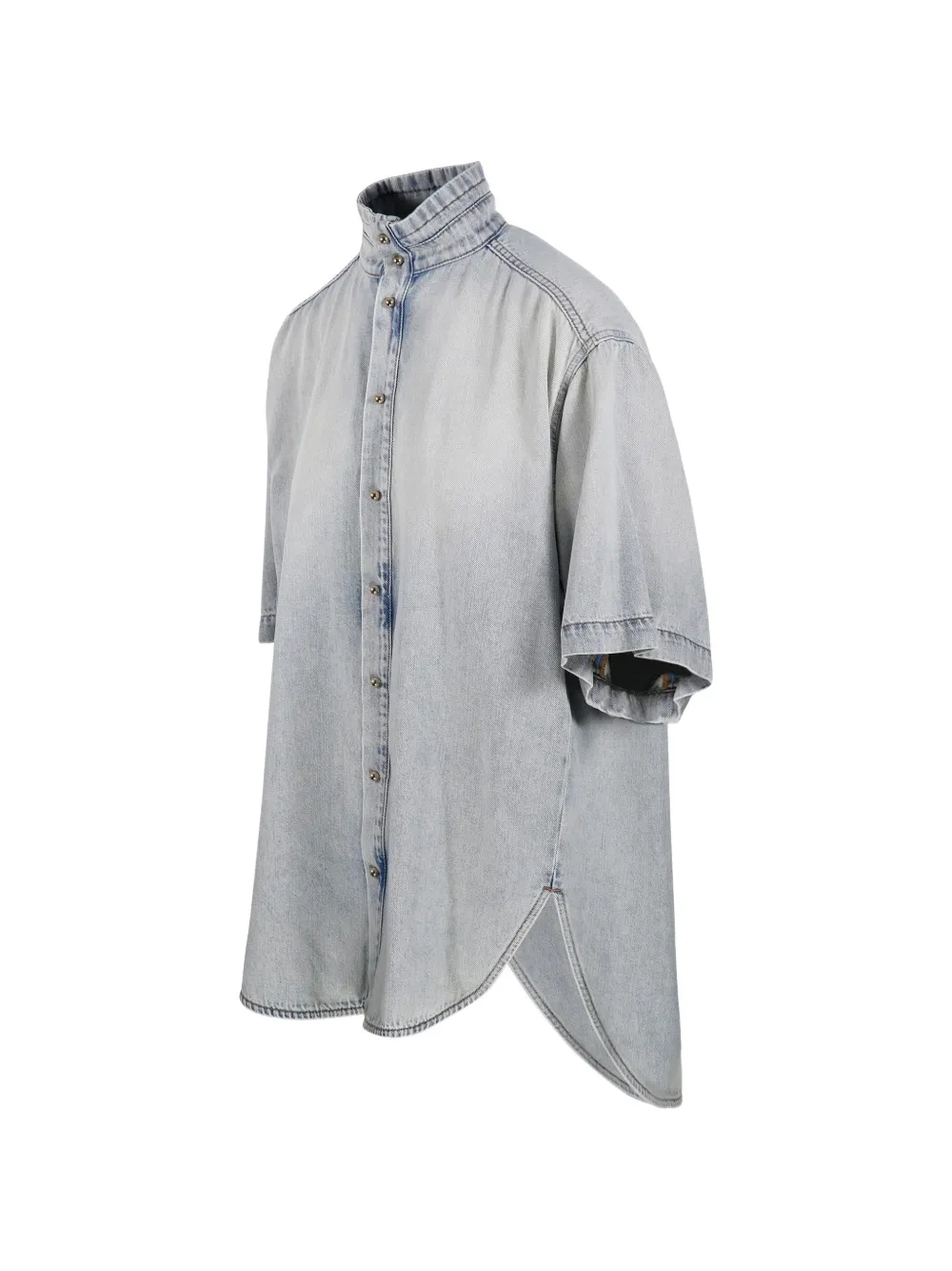  Darkpark Buttoned Collar Top - Blue 