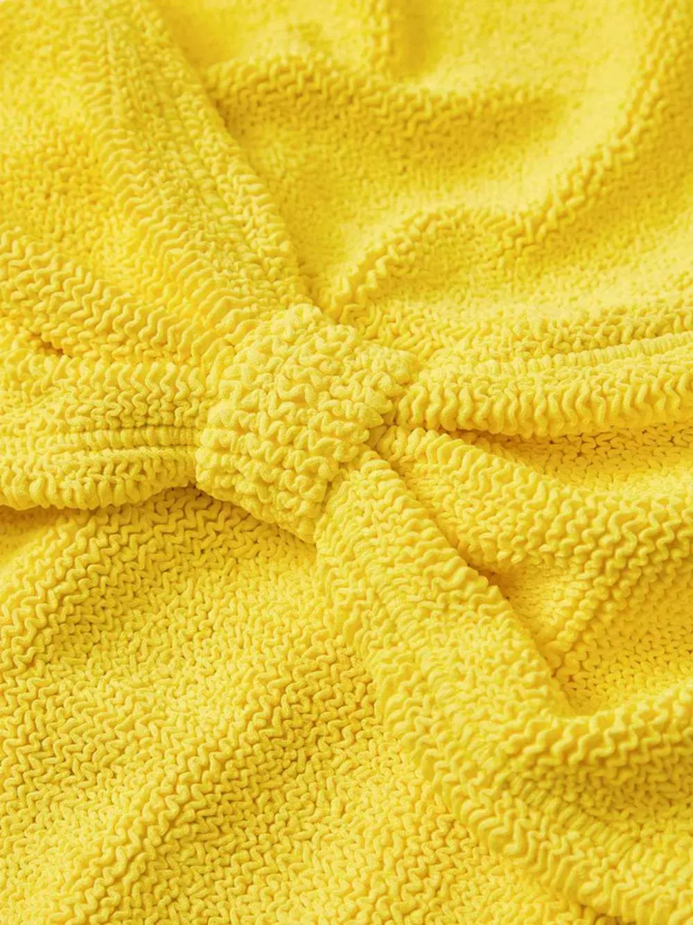  Hunza G Jean Textured Bikini Set - Yellow 
