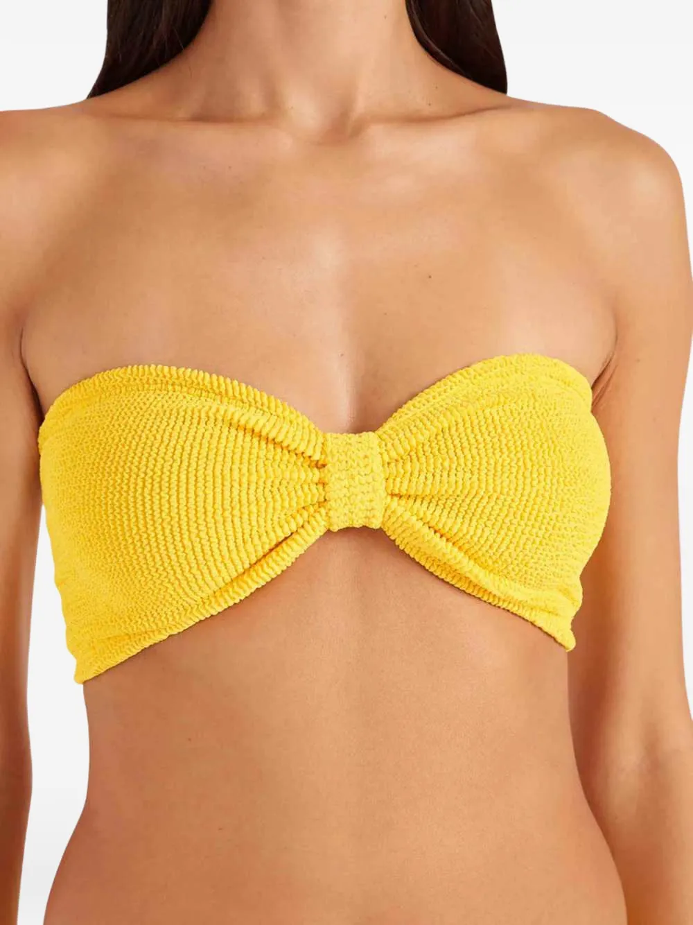  Hunza G Jean Textured Bikini Set - Yellow 