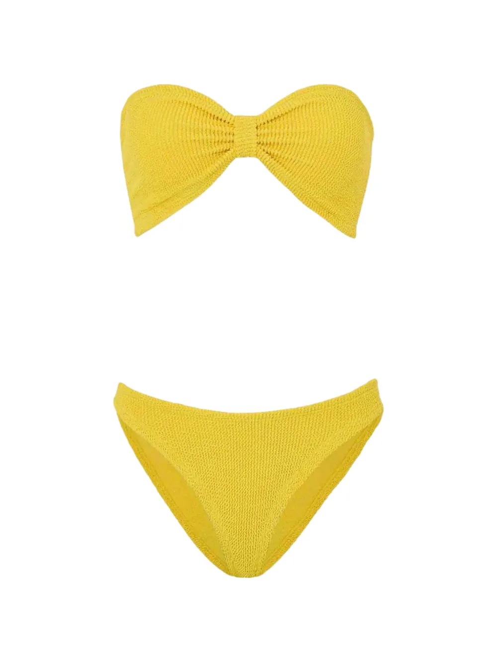 Hunza G Jean knot-detail bikini set - Giallo
