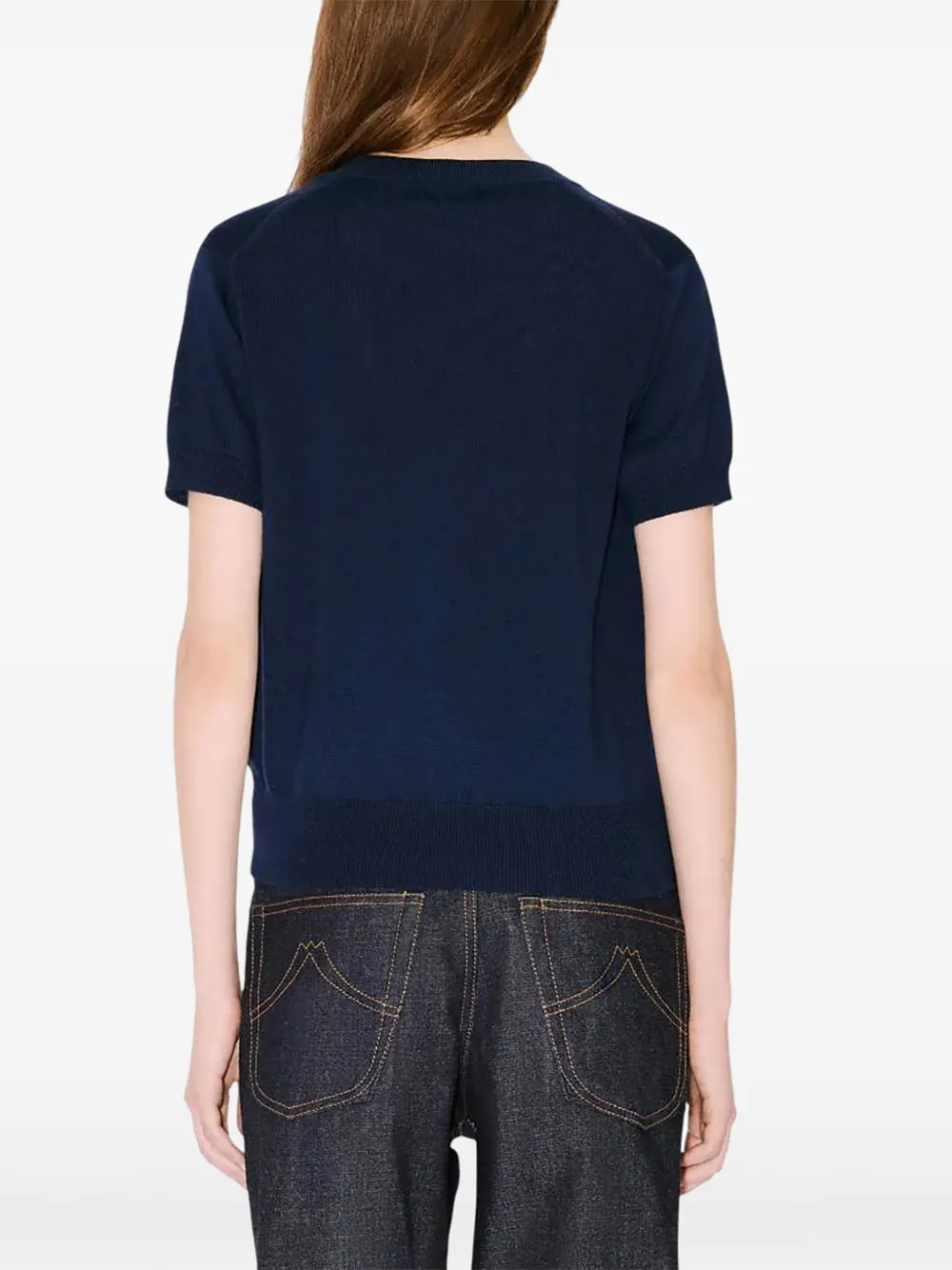 Kenzo T-shirt met korte mouwen en bloemapplicatie Blauw