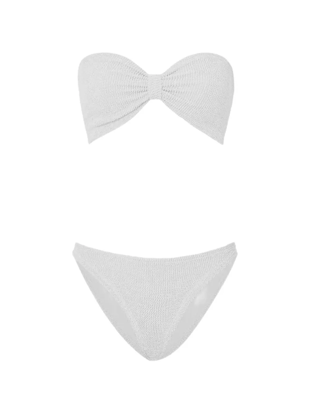 Hunza G Jean textured bikini set - Bianco