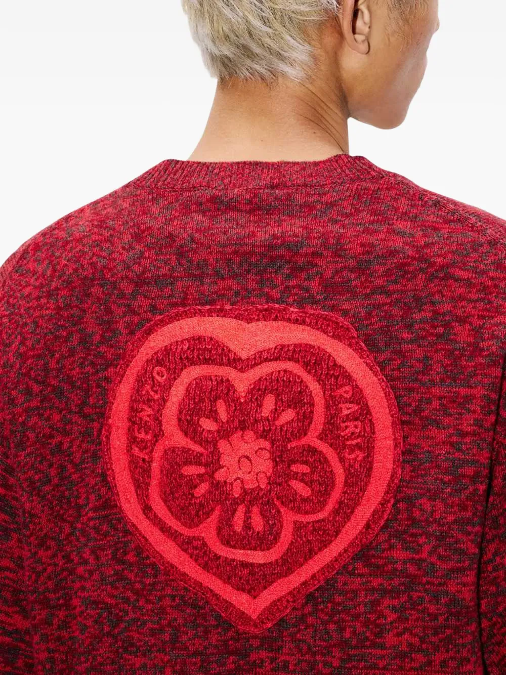  Kenzo Logo V-neck Cardigan - Red 