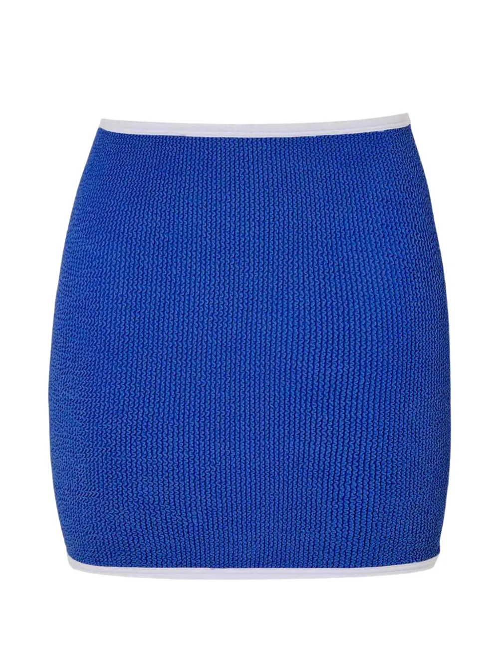 Hunza G Devyn crinkle trim-detail skirt - Blu