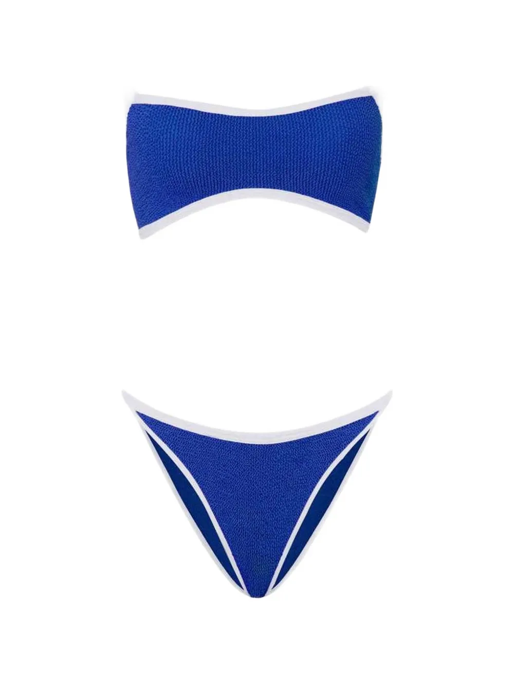 Hunza G Tyler contrast-trim bikini set - Blu