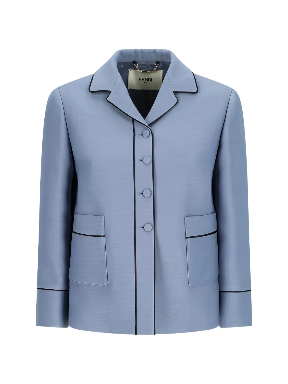 FENDI piped blouson jacket - Blau