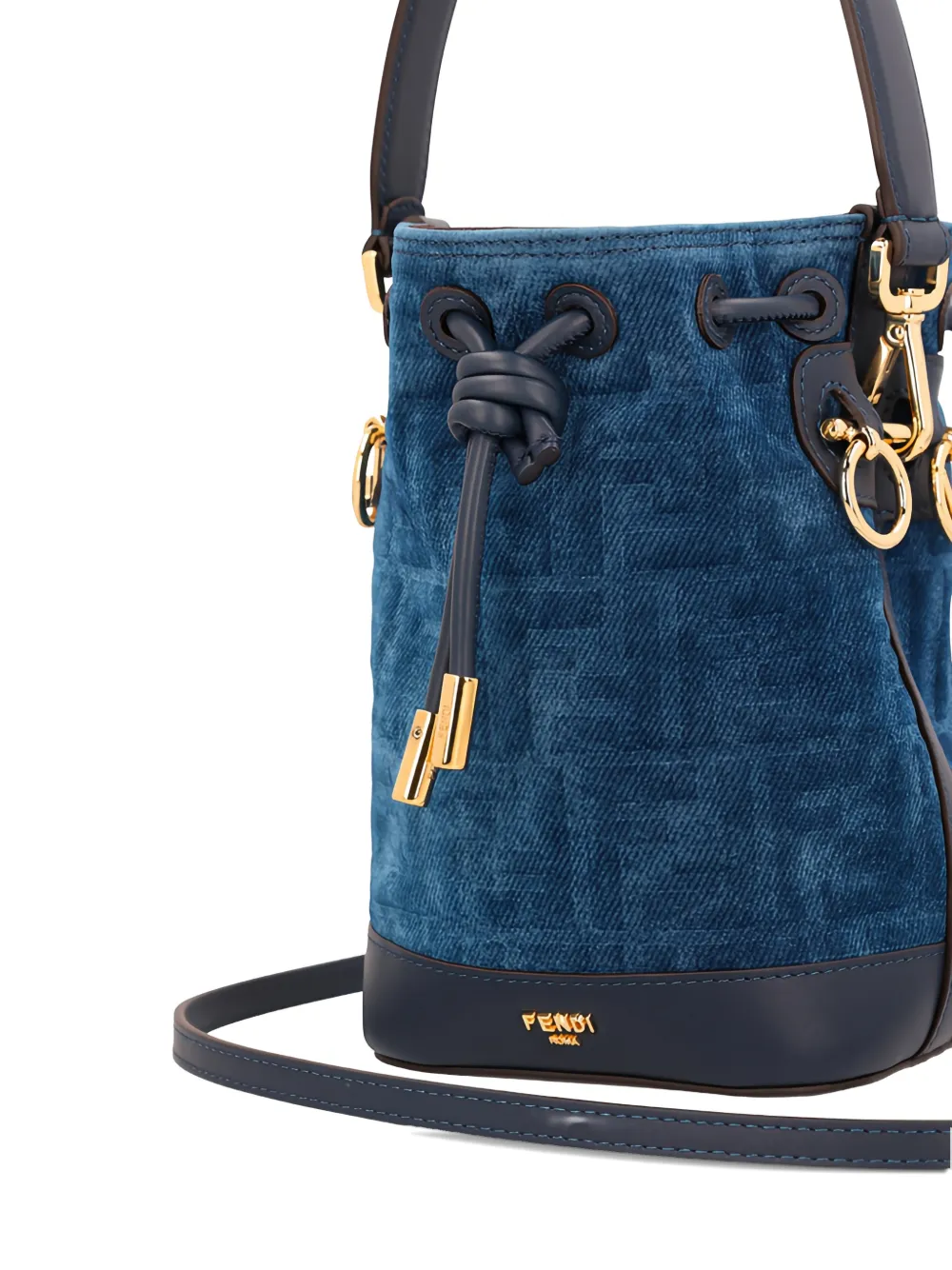  Fendi Mini Mon Tresor Bucket Bag - Blue 