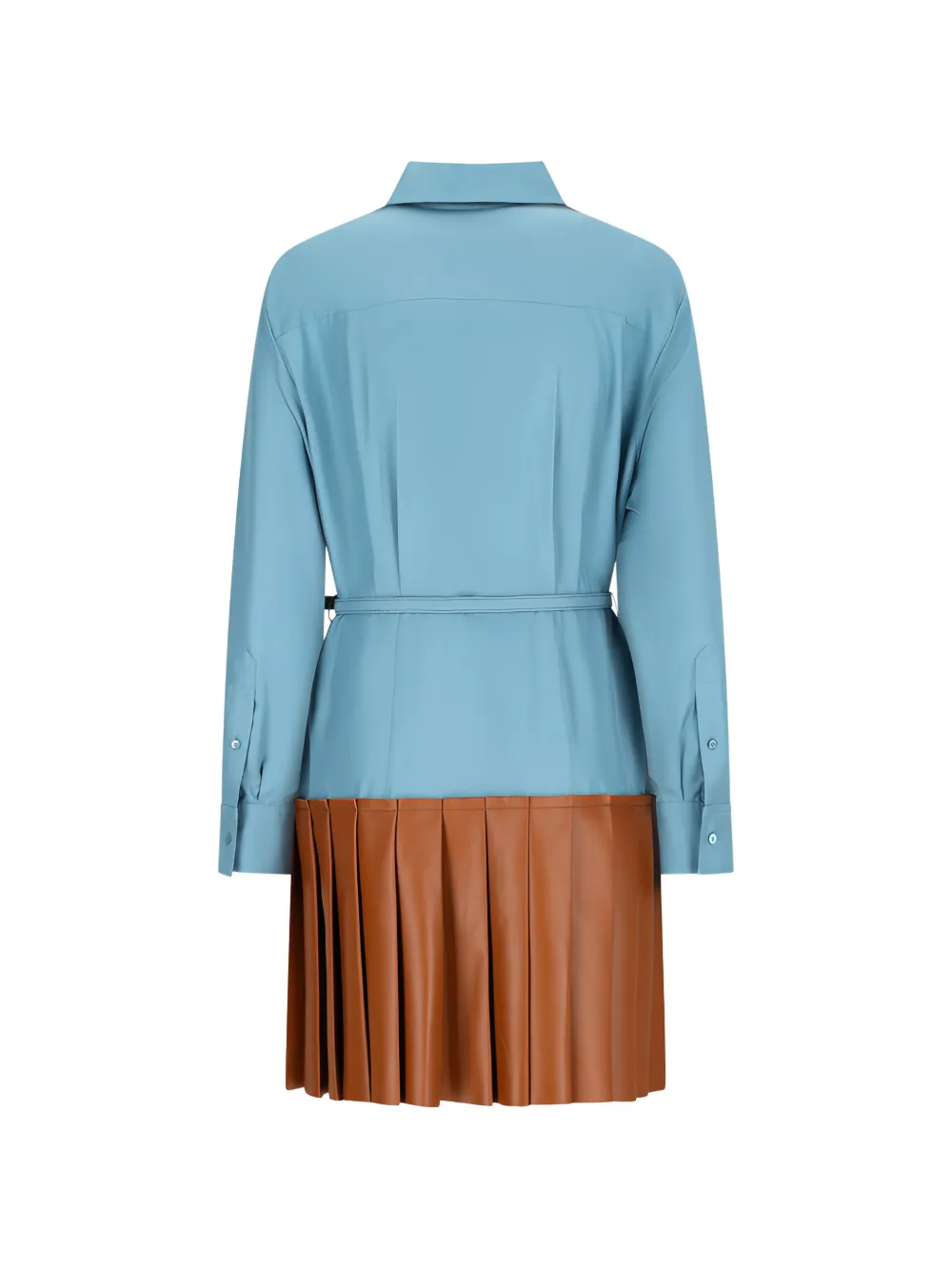 FENDI Geplooide popeline blousejurk Blauw