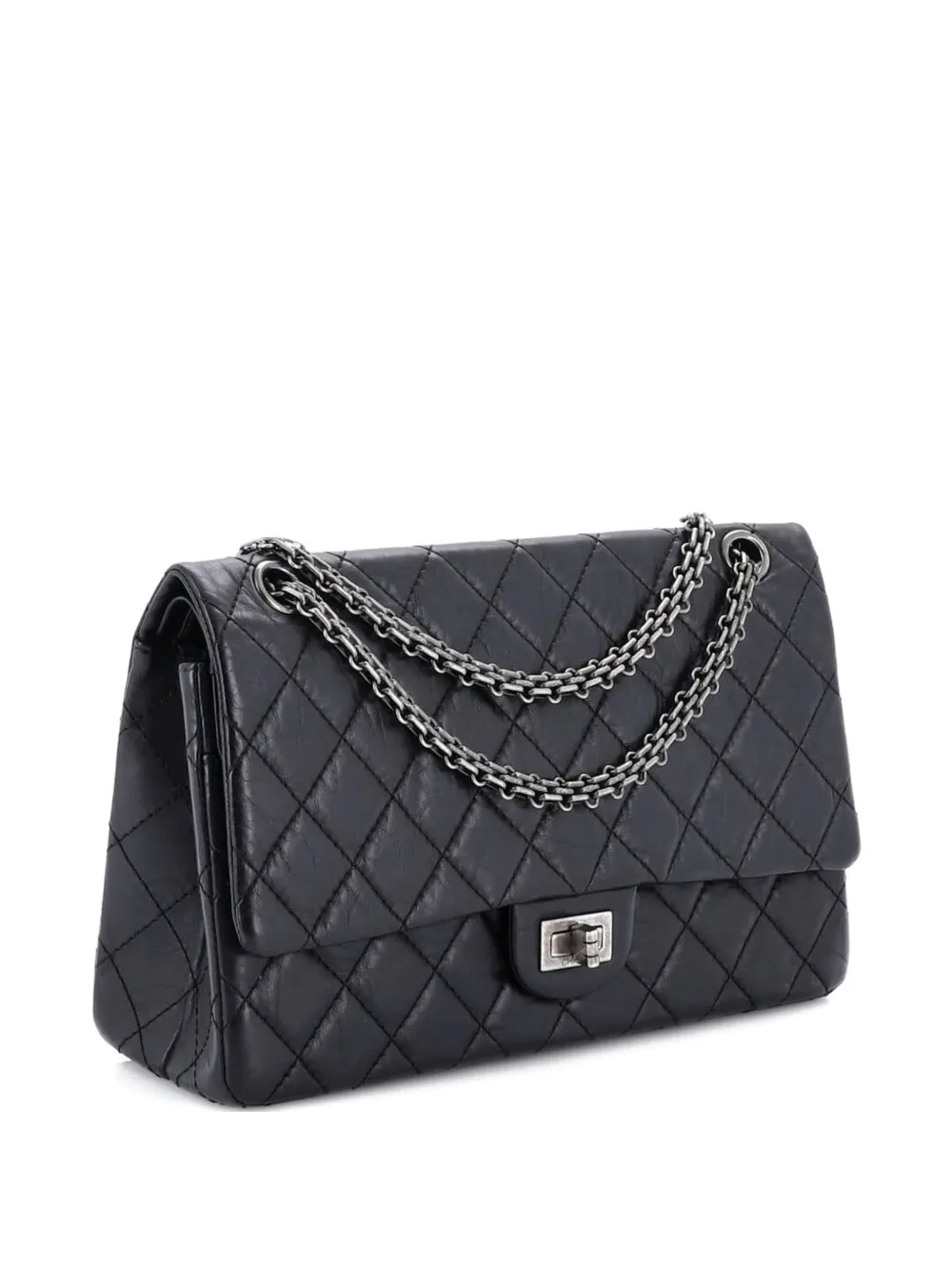 CHANEL Pre-Owned Reissue 2.55 Flap Bag Quilted Aged Calfskin 226 shoulder bag - Nero