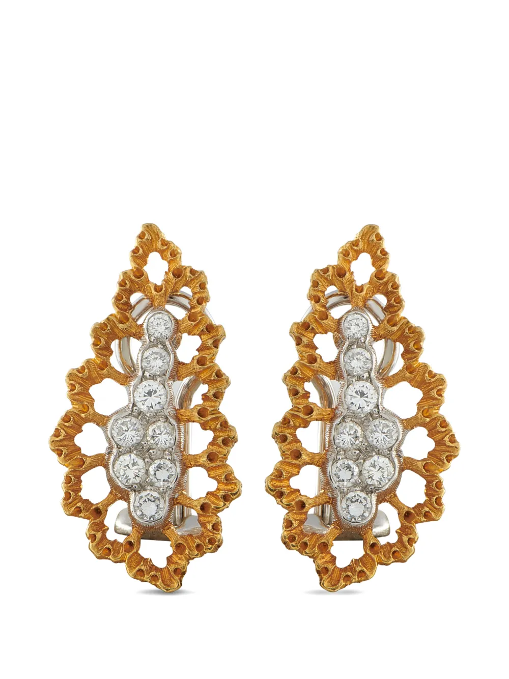 Buccellati diamond yellow gold earrings - Oro