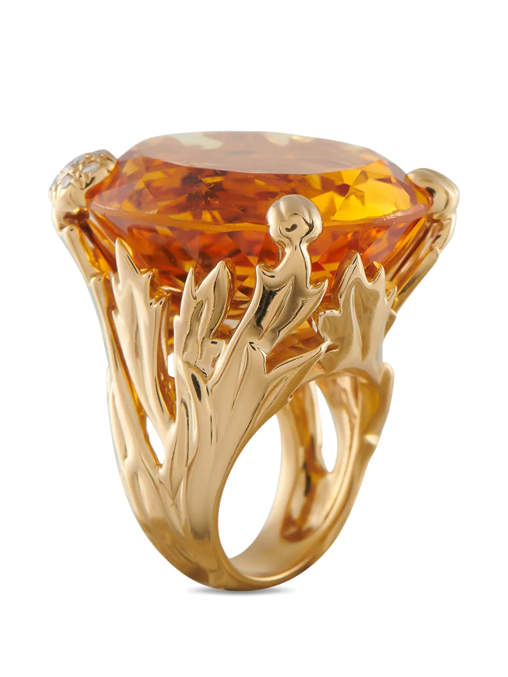 Diamond Citrine Ring