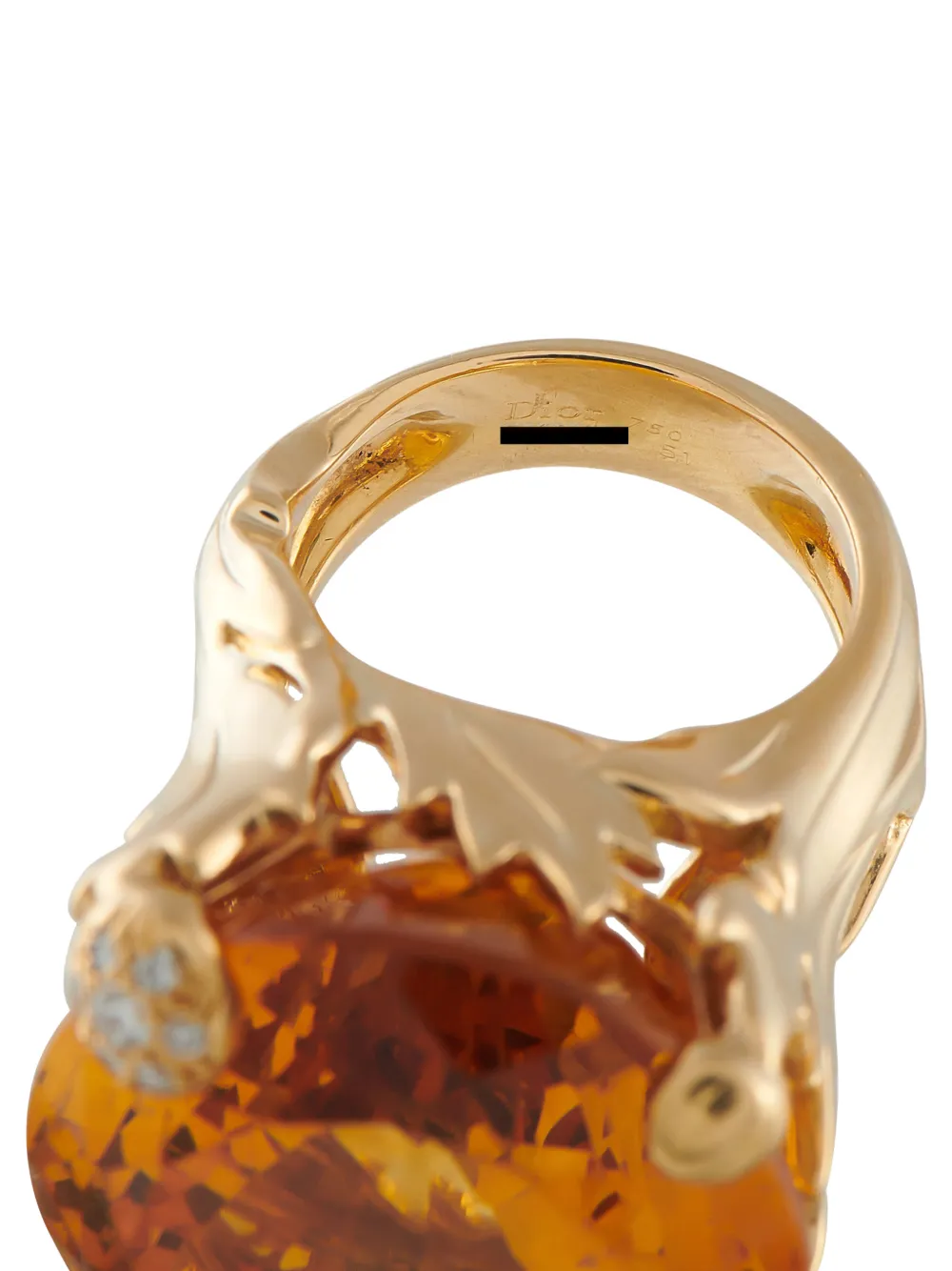 Diamond Citrine Ring