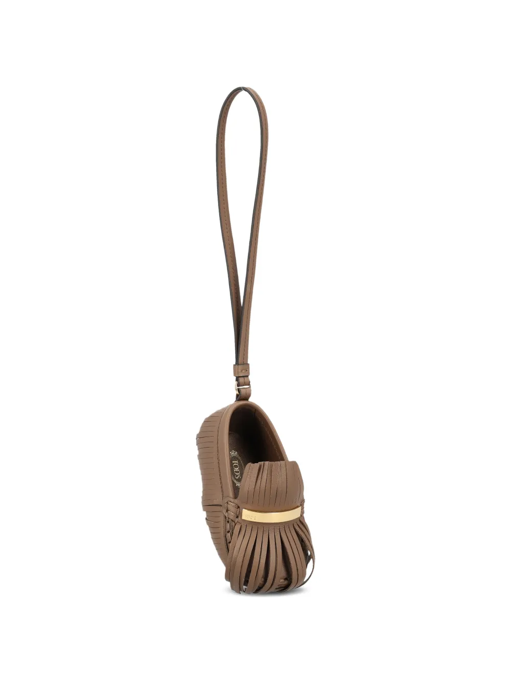 Tod's fringed shoe charm - Marrone