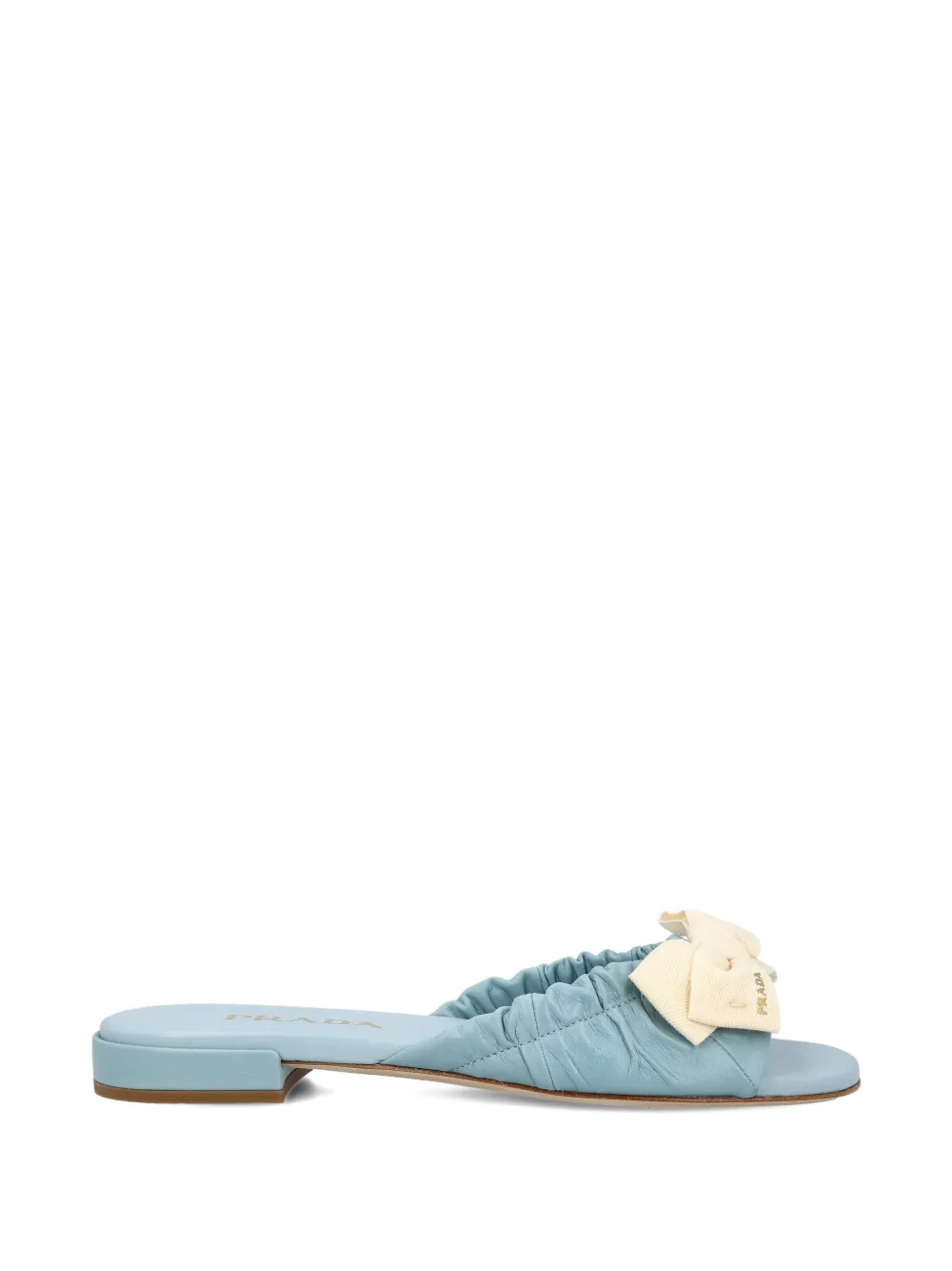 Prada bow ruffled sandals Blauw