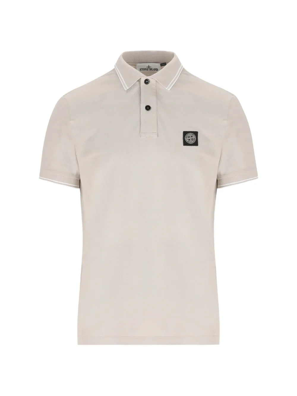 Stone Island logo-patch polo shirt - Toni neutri