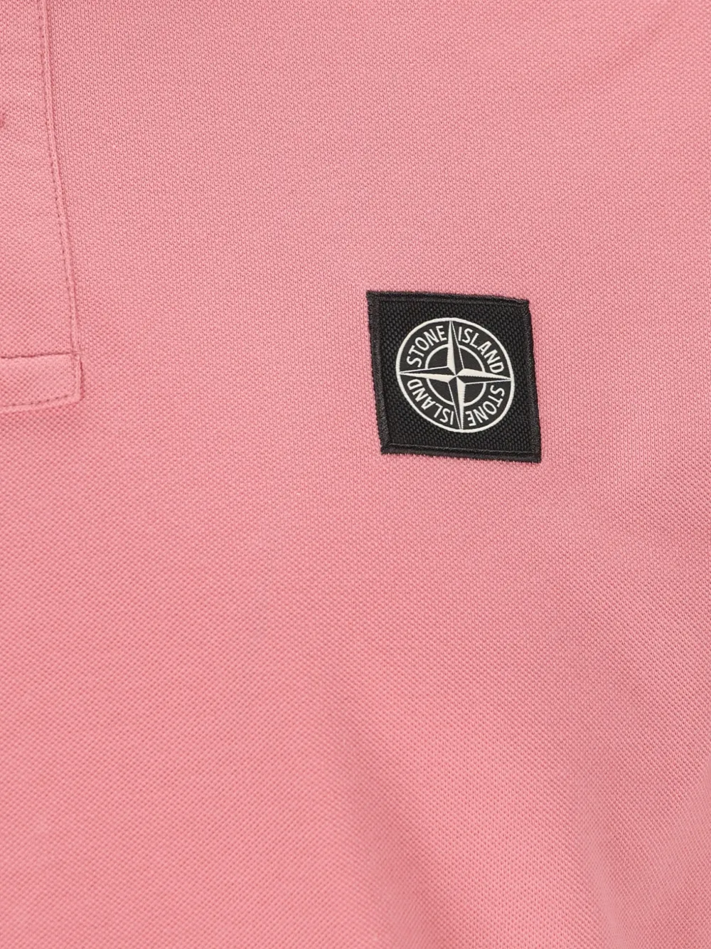 Stone Island Poloshirt met logopatch Roze