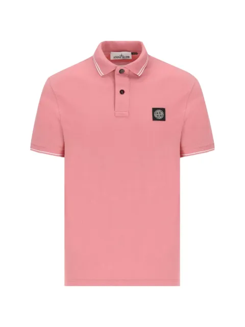 Stone Island logo-patch polo shirt