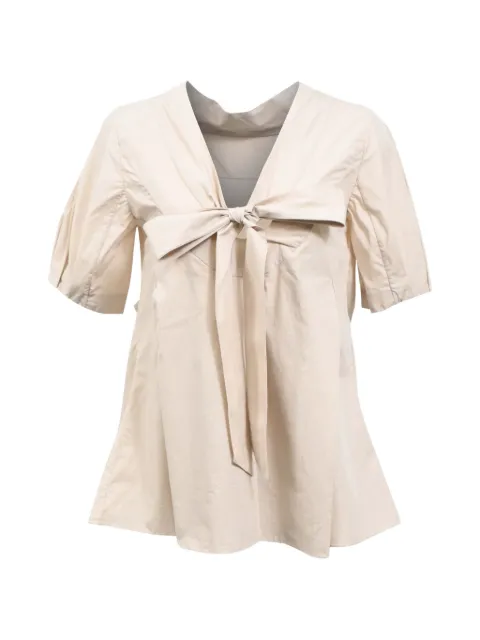 Marni Pre-Owned bow pleated short-sleeve top