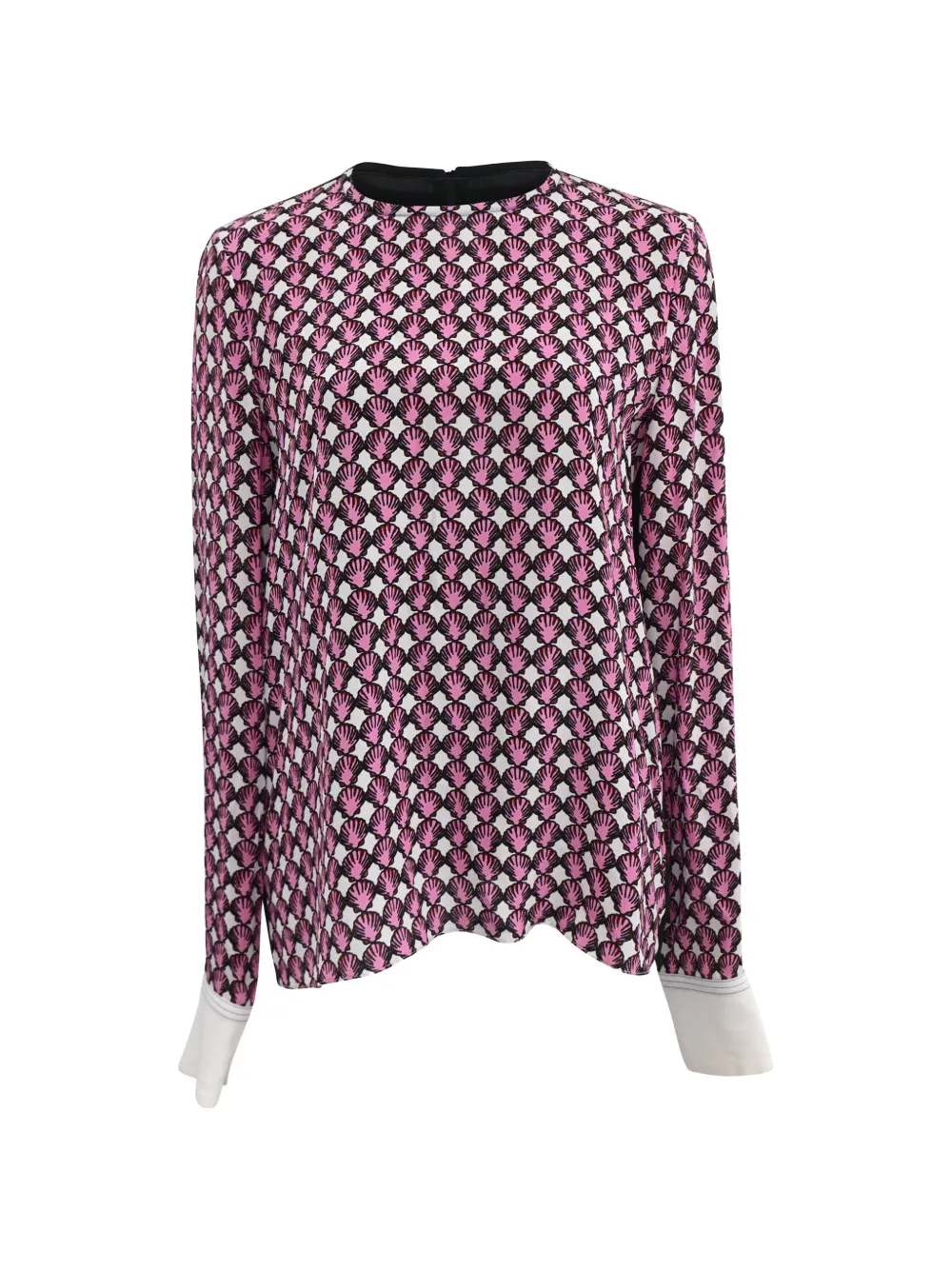Marni Pre-Owned shell-print long-sleeve blouse - Rosa