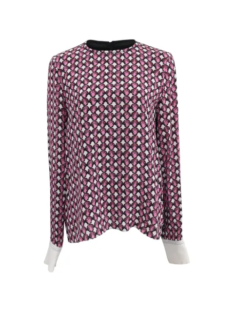 Marni Pre-Owned shell-print long-sleeve blouse