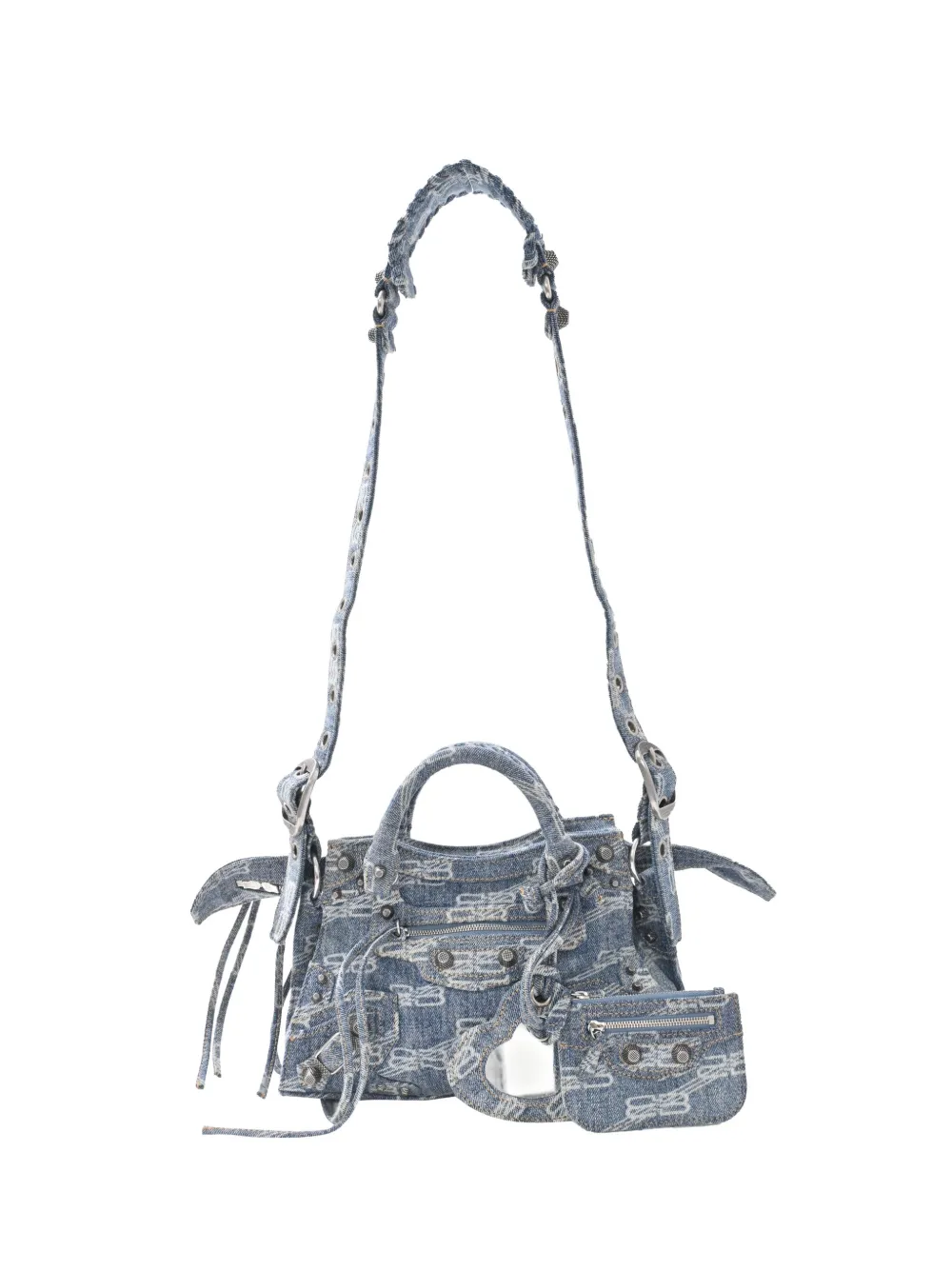 Balenciaga Pre-Owned XS Neo Cagole logo handbag - Blu