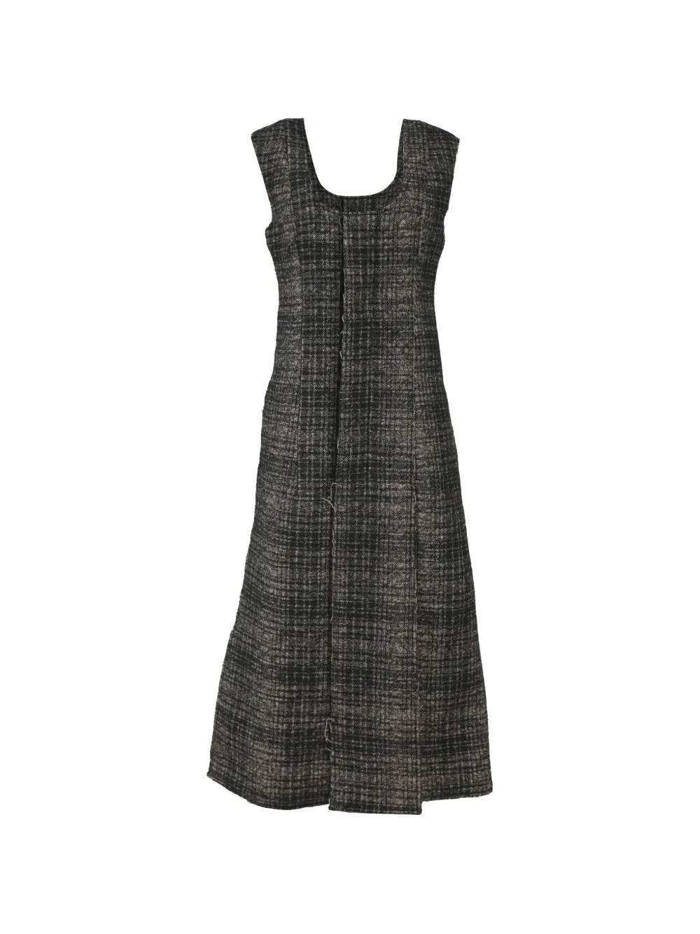 Marni Pre-Owned plaid tweed midi dress - Grigio