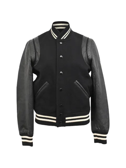 Saint Laurent Pre-Owned Gestreifte Bomberjacke