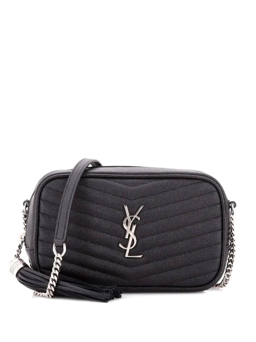 Saint Laurent Pre-Owned LouLou Matelasse Chevron Leather Mini crossbody bag - Nero