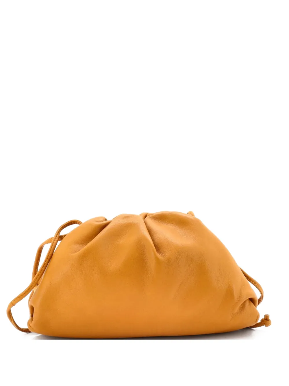 Bottega Veneta Pre-Owned The Pouch Leather Mini crossbody bag - Arancione