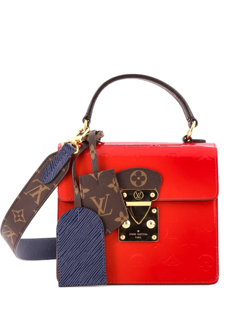 Louis Vuitton Pre-Owned Spring Street NM Handbag Monogram Vernis with Monogram Canvas and Epi Leather shoulder bag - Rosso