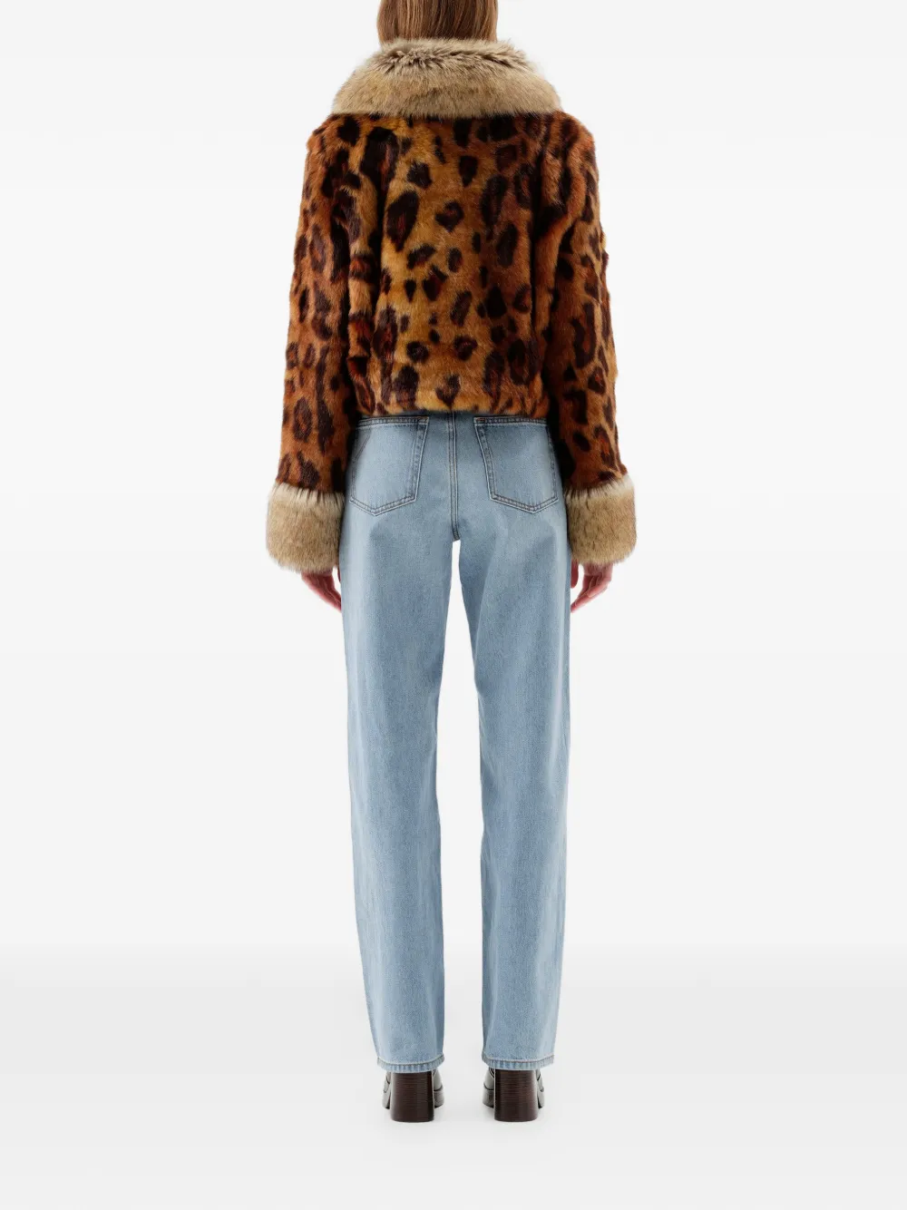 Unreal Fur Leopard-print Jacket - Brown 