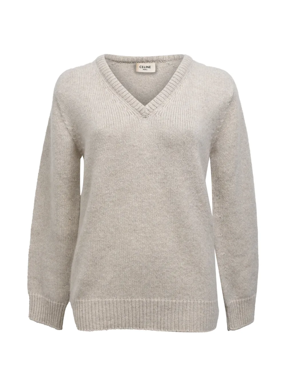 Celine Pre-Owned V-neck cashmere sweater - Toni neutri