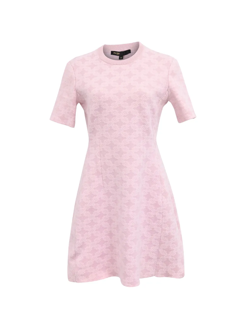 Maje patterned-jacquard mini dress - Rosa