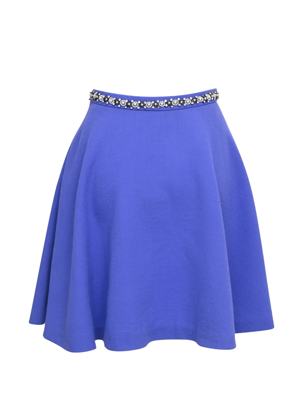  Miu Miu Pre-owned Rhinestone-embellished Waistband Mini Skirt - Blue 