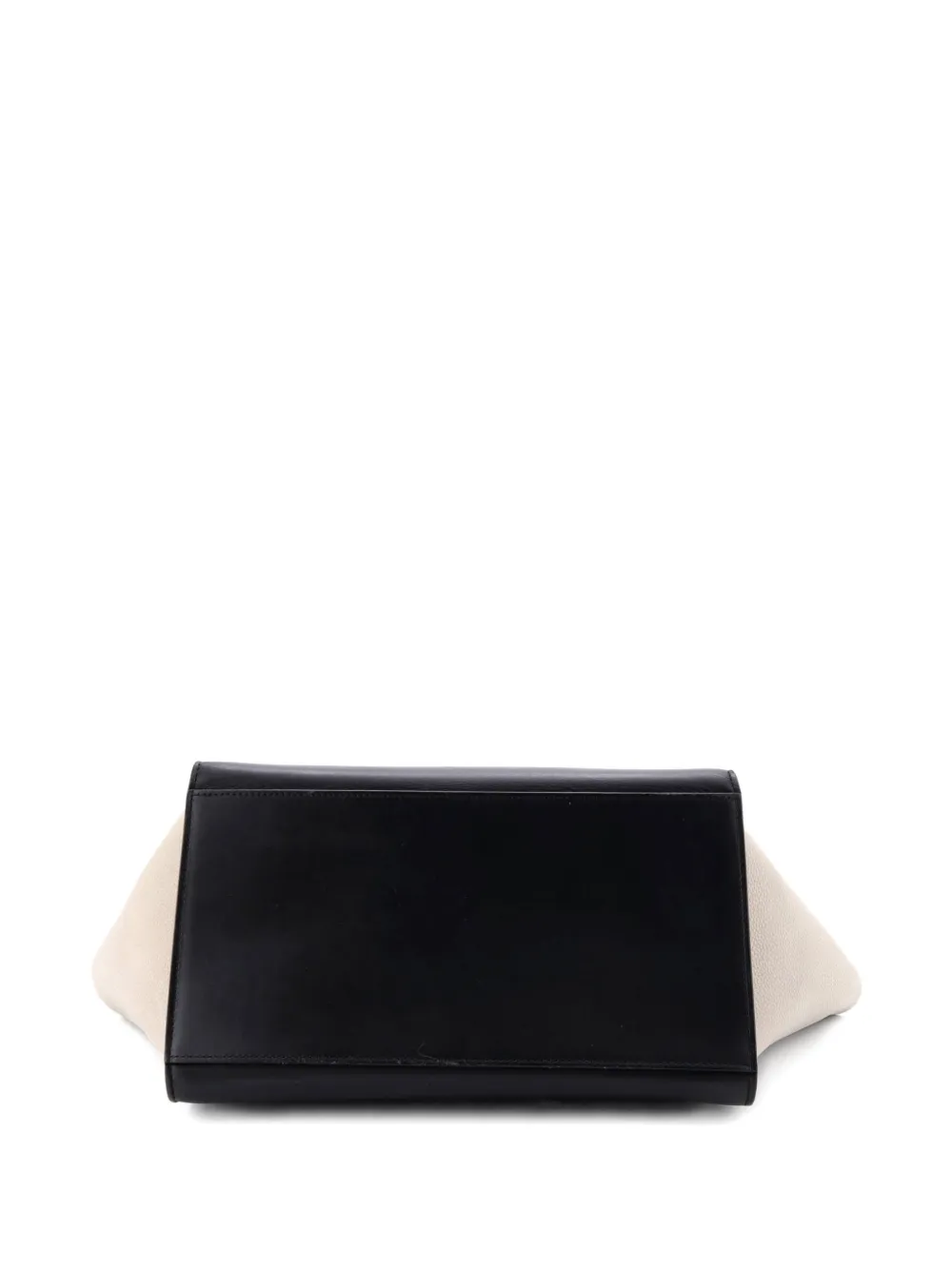 Tricolor Trapeze Bag Leather Small Satchel