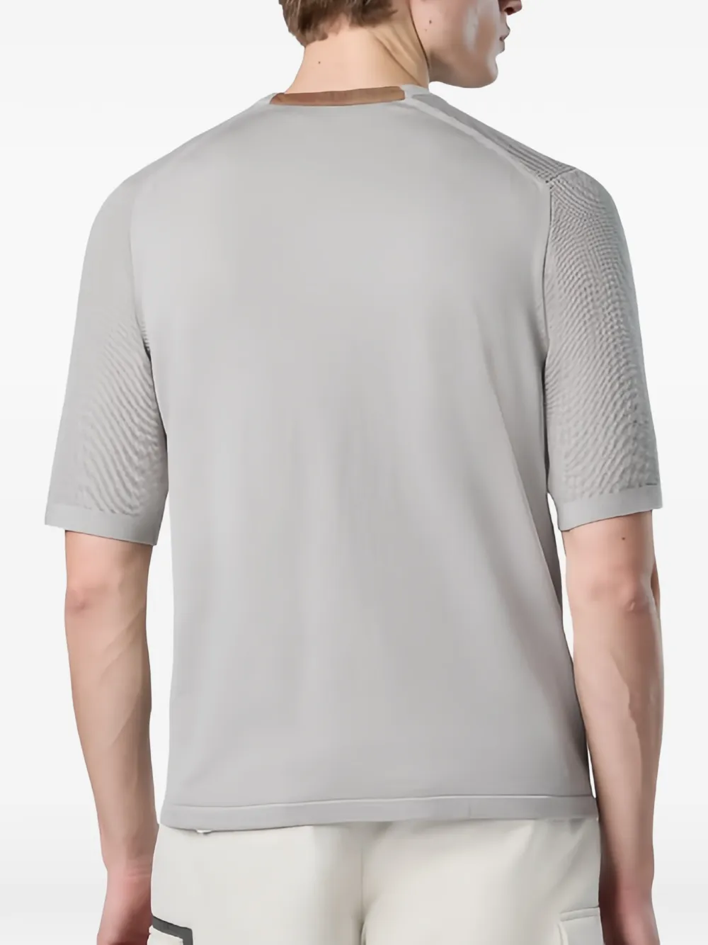 Sease T-shirt met textuur Grijs