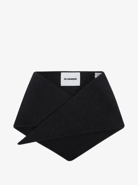 Jil Sander logo-patch scarf