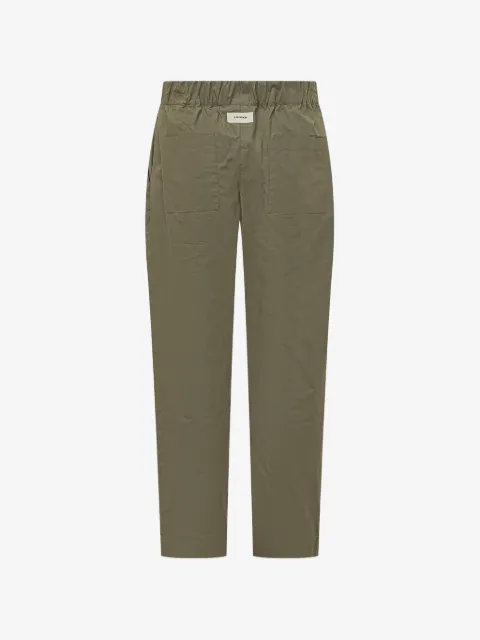 A Paper Kid logo-patch trousers