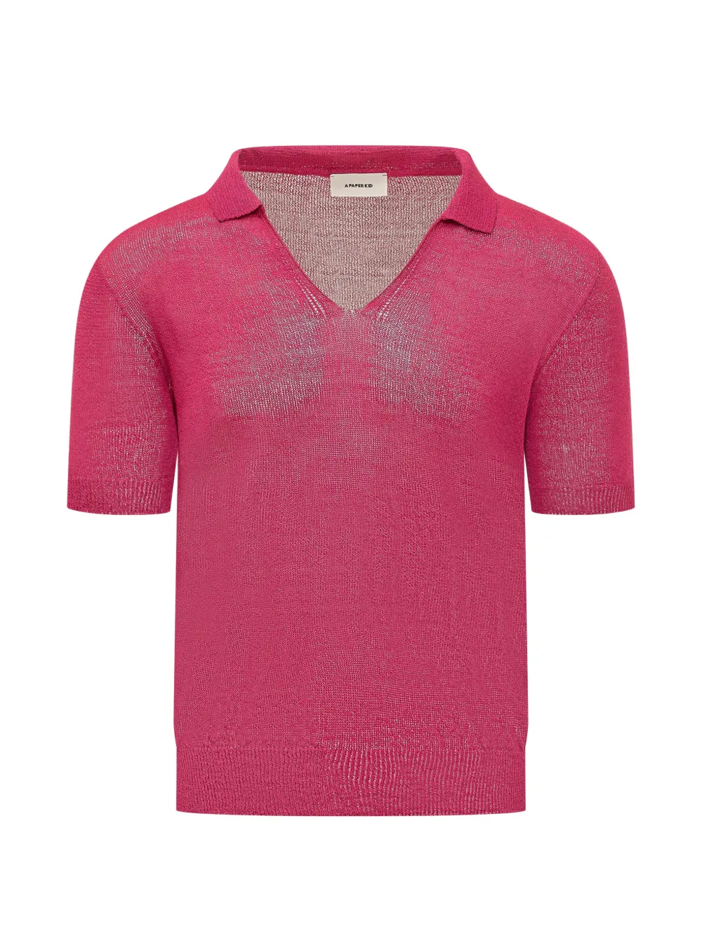 A Paper Kid V-neck T-shirt - Rosa