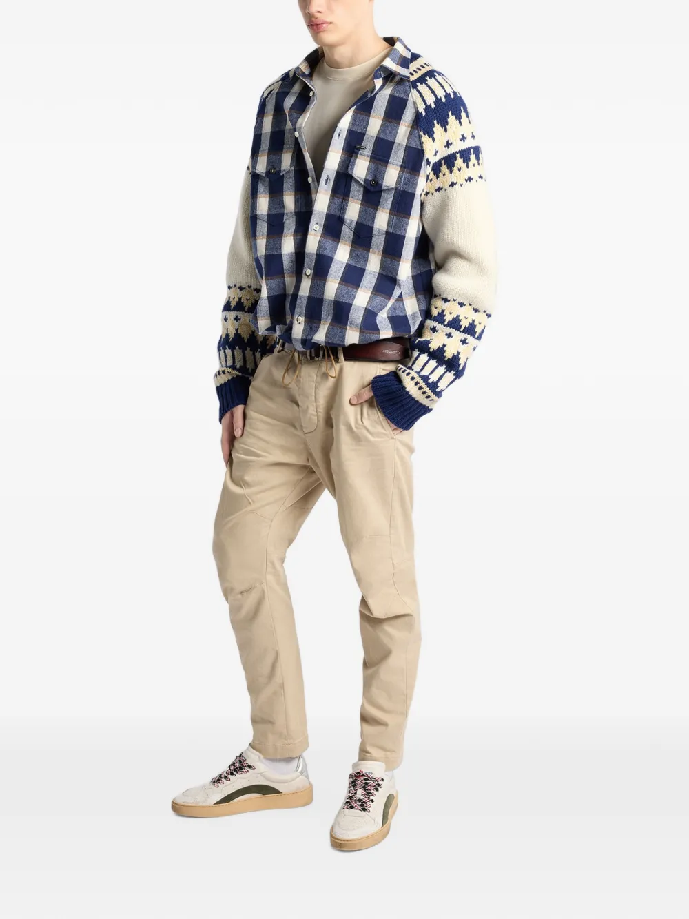 DSQUARED2 Broek met riemlussen Beige
