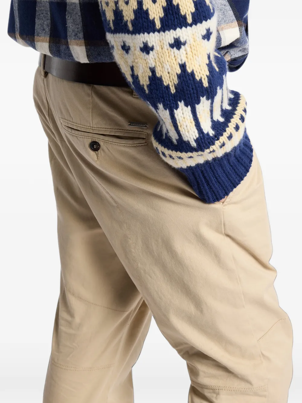 DSQUARED2 Broek met riemlussen Beige
