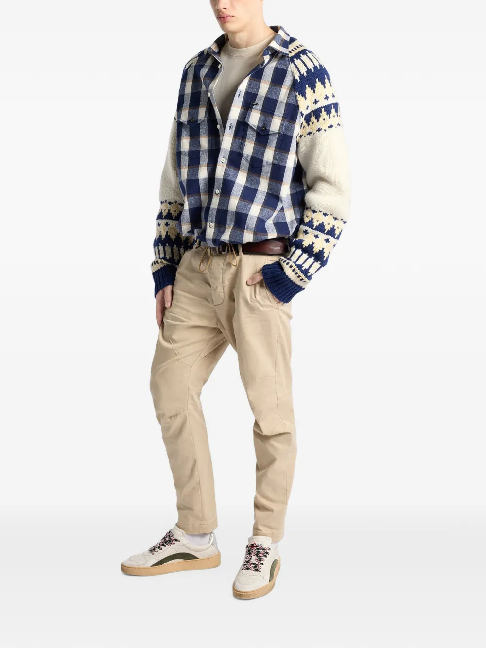 DSQUARED2 Broek met riemlussen Beige