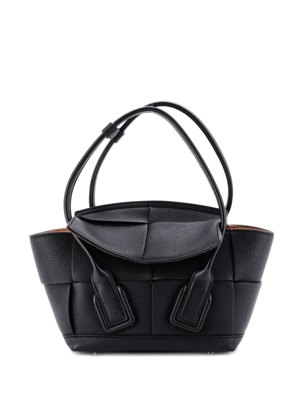 Bottega Veneta Pre-Owned Arco Bag Maxi Intrecciato Leather Small shoulder bag - Nero