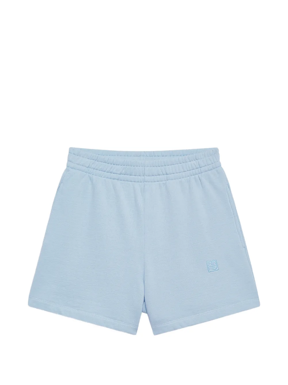 ANINE BING framed monogram kam shorts - Blu