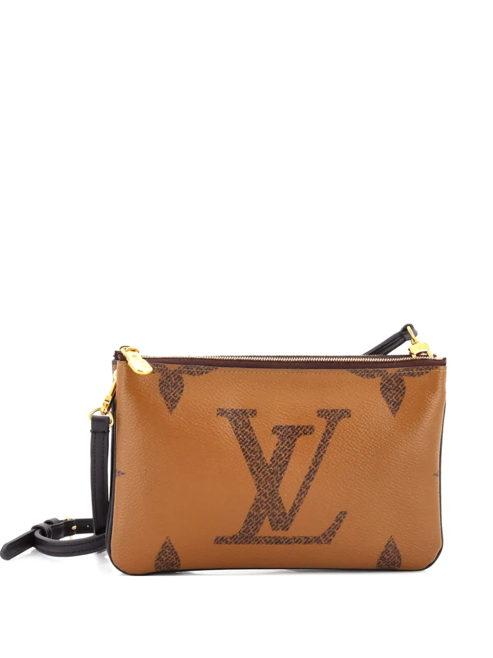 Louis Vuitton Pre-Owned Double Zip Pochette Reverse Monogram Giant clutch bag - Marrone