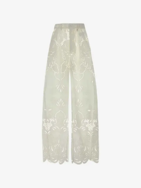 Giuseppe Di Morabito pantalones con bordado inglés