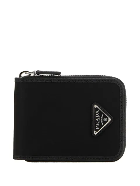 Prada zip small leather wallet
