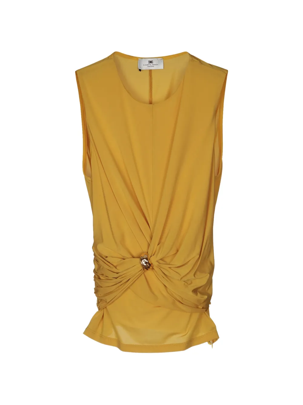 Elisabetta Franchi jewel-detail top - Giallo